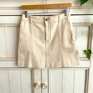 Madewell Ivory Denim Skirt